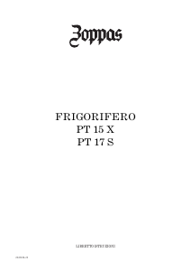 Manuale Zoppas PT15X Frigorifero