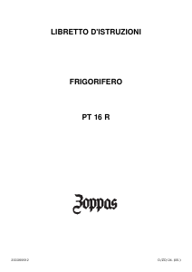 Manuale Zoppas PT16R Frigorifero