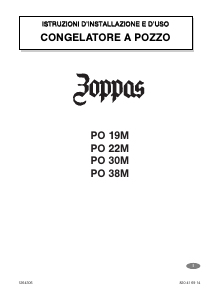 Manuale Zoppas PO19M Congelatore