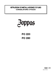 Manuale Zoppas PO280 Congelatore