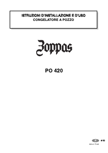Manuale Zoppas PO420 Congelatore