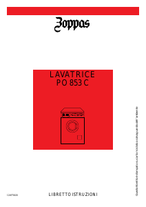 Manuale Zoppas PO853C Lavatrice