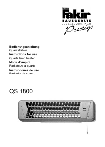 Manual de uso Fakir QS 1800 Calefactor