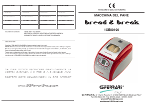 Manuale G3 Ferrari 1XE80100 Macchina per il pane