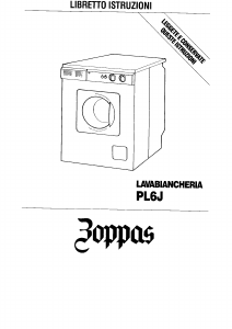Manuale Zoppas PL6J Lavatrice