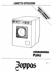 Manuale Zoppas PL64J Lavatrice