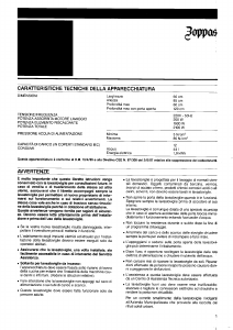 Manuale Zoppas PB60 Lavastoviglie