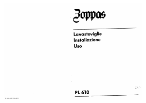 Manuale Zoppas PL610 Lavastoviglie