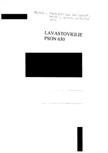 Manuale Zoppas PSON630 Lavastoviglie