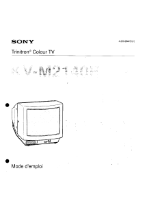 Mode d’emploi Sony KV-M2140B Téléviseur