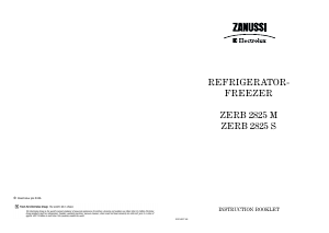 Handleiding Zanussi-Electrolux ZERB2825S Koel-vries combinatie