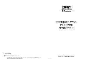 Handleiding Zanussi-Electrolux ZENB2725SI Koel-vries combinatie