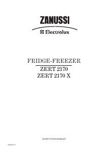 Handleiding Zanussi-Electrolux ZERT2170X Koel-vries combinatie