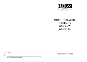 Handleiding Zanussi-Electrolux ZX56/4SI Koel-vries combinatie