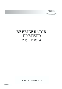 Manual Zanussi-Electrolux ZRB7725W Fridge-Freezer