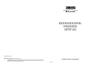 Handleiding Zanussi-Electrolux ZETF235 Koel-vries combinatie