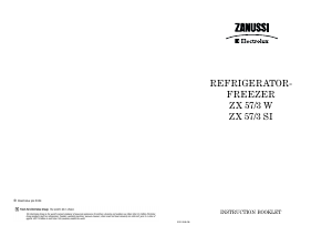 Handleiding Zanussi-Electrolux ZX57/3SI Koel-vries combinatie