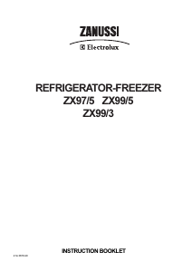 Manual Zanussi-Electrolux ZX99/5W Fridge-Freezer