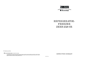 Handleiding Zanussi-Electrolux ZERB2520SR Koel-vries combinatie