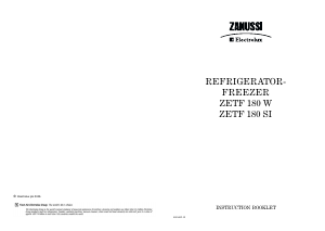 Manual Zanussi-Electrolux ZETF180W Fridge-Freezer