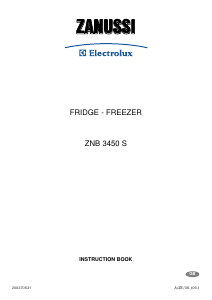 Manual Zanussi-Electrolux ZNB3450S Fridge-Freezer