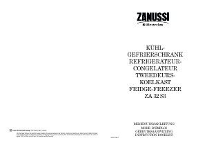 Mode d’emploi Zanussi-Electrolux ZA32S3 Réfrigérateur combiné