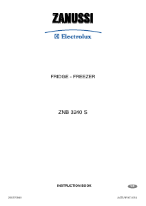 Manual Zanussi-Electrolux ZNB3240S Fridge-Freezer