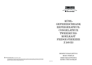 Handleiding Zanussi-Electrolux Z18/8R3 Koel-vries combinatie