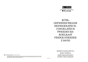 Mode d’emploi Zanussi-Electrolux Z18/8R3 Réfrigérateur combiné