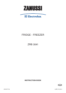 Manual Zanussi-Electrolux ZRB3041 Fridge-Freezer