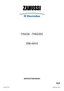 Manual Zanussi-Electrolux ZNB4051S Fridge-Freezer