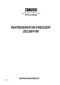 Handleiding Zanussi-Electrolux ZECBFF/W Koel-vries combinatie