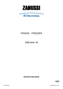 Manual Zanussi-Electrolux ZRB8441W Fridge-Freezer