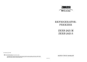 Handleiding Zanussi-Electrolux ZERB2825M Koel-vries combinatie