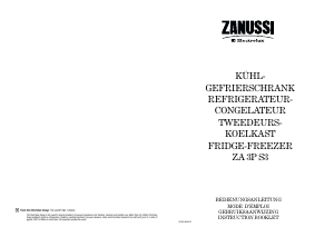 Handleiding Zanussi-Electrolux ZA3PS3 Koel-vries combinatie