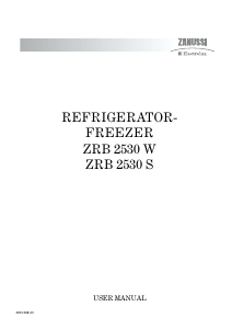 Manual Zanussi-Electrolux ZRB2530S Fridge-Freezer