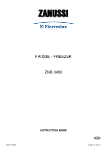 Manual Zanussi-Electrolux ZNB3450 Fridge-Freezer