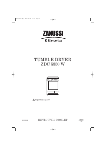 Handleiding Zanussi-Electrolux ZDC5350W Wasdroger