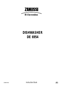 Manual Zanussi-Electrolux DE6954 Dishwasher