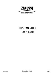 Manual Zanussi-Electrolux ZSF6160 Dishwasher
