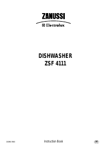 Manual Zanussi-Electrolux ZSF4111 Dishwasher