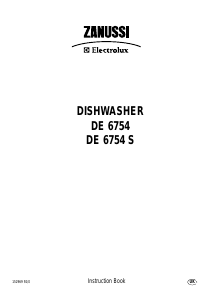 Manual Zanussi-Electrolux DE6754S Dishwasher