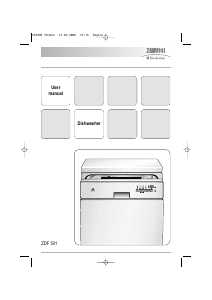 Handleiding Zanussi-Electrolux ZDF501S Vaatwasser