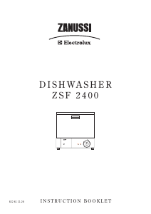 Handleiding Zanussi-Electrolux ZSF2400 Vaatwasser