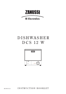 Manual Zanussi-Electrolux DCS12W Dishwasher
