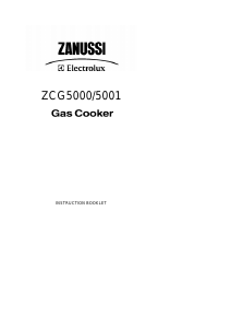 Handleiding Zanussi-Electrolux ZCG5000BKN Fornuis