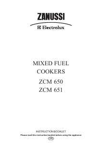 Manual Zanussi-Electrolux ZCM650BK Range
