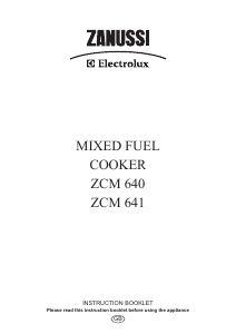 Manual Zanussi-Electrolux ZCM640W Range