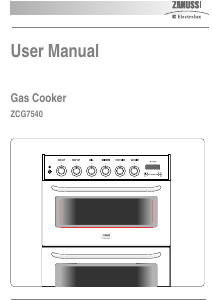 Manual Zanussi-Electrolux ZCG7540WN Range