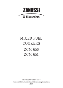 Manual Zanussi-Electrolux ZCM651X Range